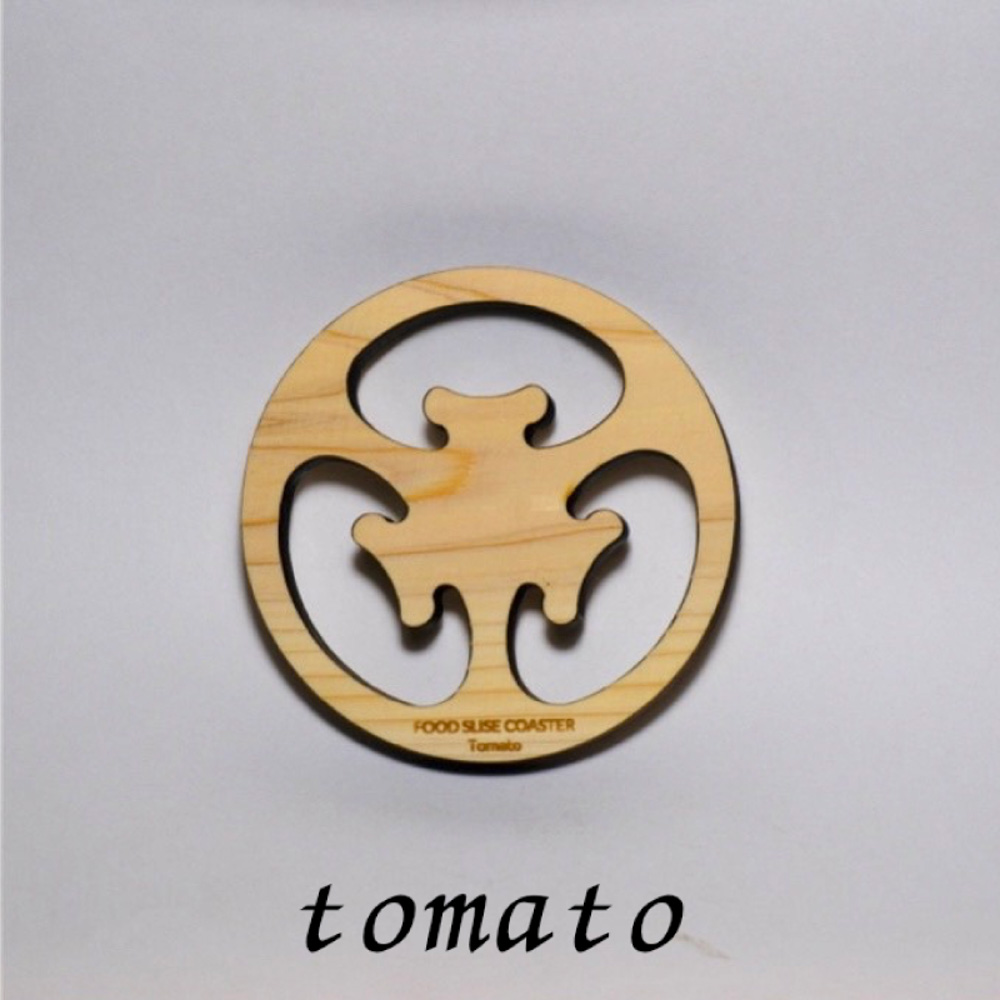 【1枚】森のコースター〈野菜の断面編〉 【tomato(トマト)】