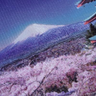 ふるさと納税 富士吉田市 刺繍絵画 富士山 額縁付 「富士の刺繍絵1」 新倉山浅間公園 |  | 01