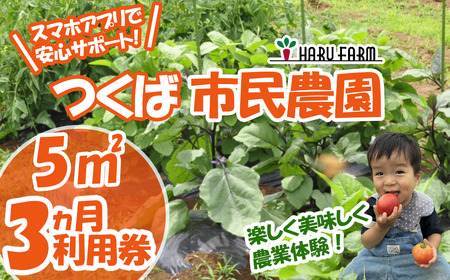 【専用スマホアプリがサポート！】ハルファームの市民農園利用券　(5㎡ 3ヵ月分)  │ 農園