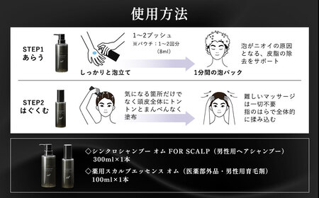 【有限会社G.Mコーポレーション】頭皮ケアセット オム ( 男性用 )_OS084-0001