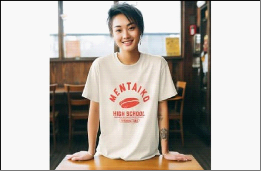 MENTAIKO HIGH SCHOOL Tシャツ（めんたいこハイスクール）Lサイズ