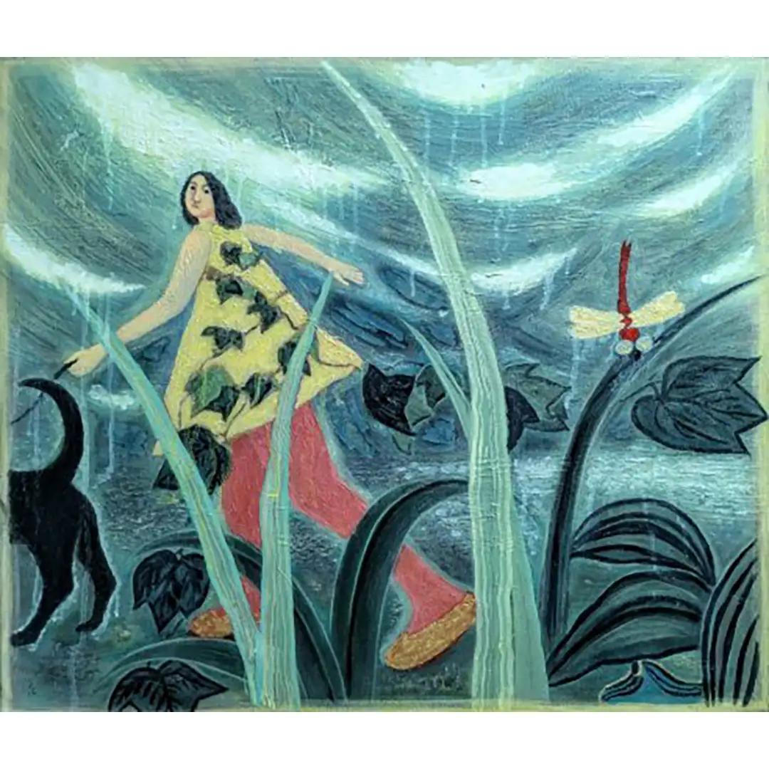散歩・気配 絵画 アート インテリア 一点物