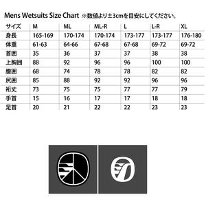 ウェットスーツ RINCON 5/3mm起毛　 LONG-CHEST-ZIP フルスーツ WINTER仕様  MLサイズ