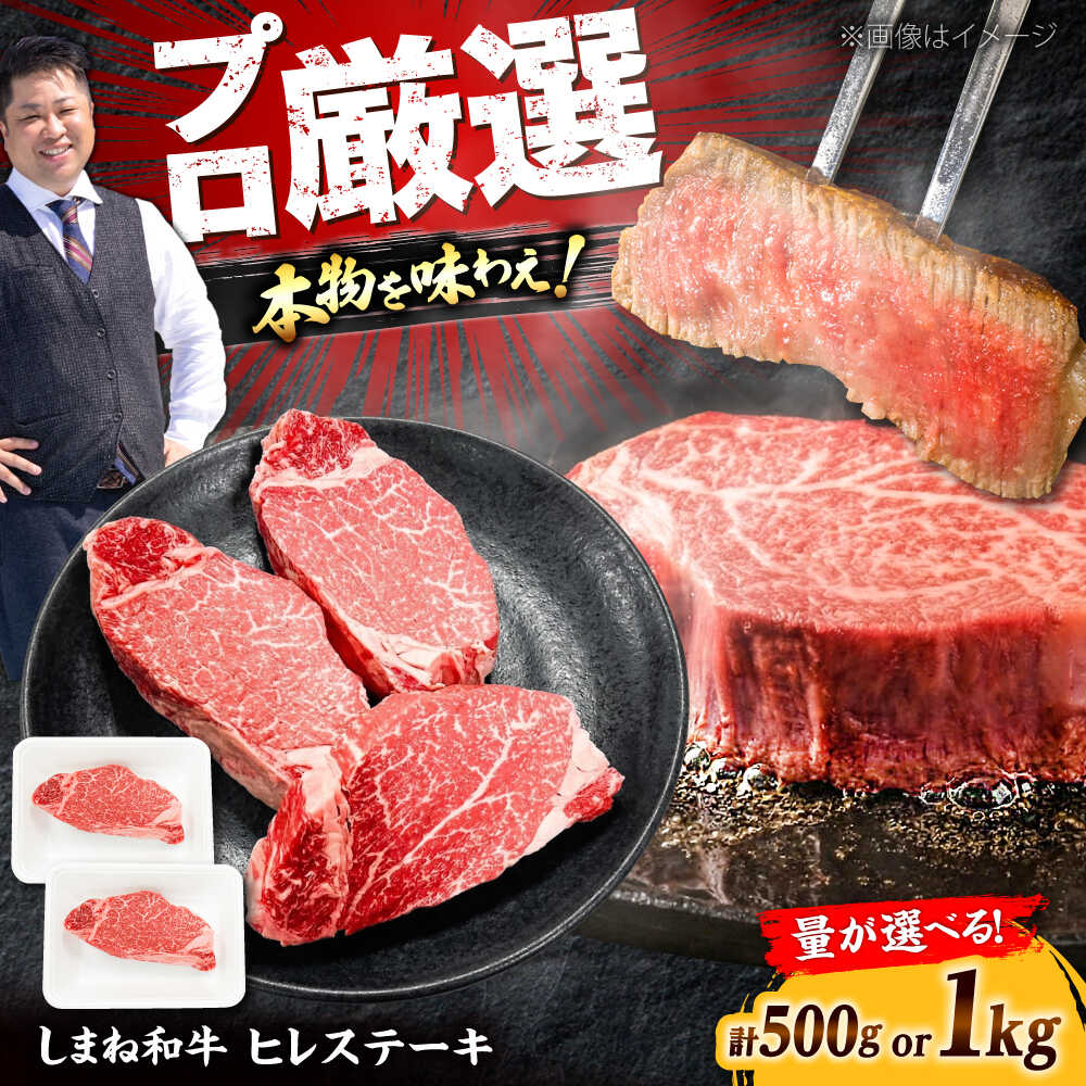 【ふるさと納税】【選べる容量】しまね和牛 ヒレステーキ500gまたは1Kg 和牛 牛肉 国産 国産牛 赤身 ステーキ ヒレ 人気 黒毛和牛 ギフト 島根県雲南市/株式会社O.R.C[AIEF023]