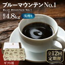 【ふるさと納税】【全12回定期便】【ギフト用】ブルーマウンテン NO.1 コーヒー 200g×2 ( 浅煎り ) 《豊前市》【稲垣珈琲】 珈琲 コーヒー 豆 粉[VAS154] 432000 432000円