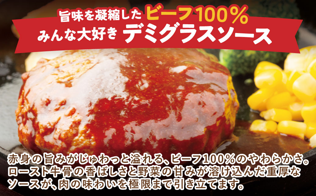 牛肉100％！デミグラスビーフハンバーグ 20個 【20個】ビーフのみ