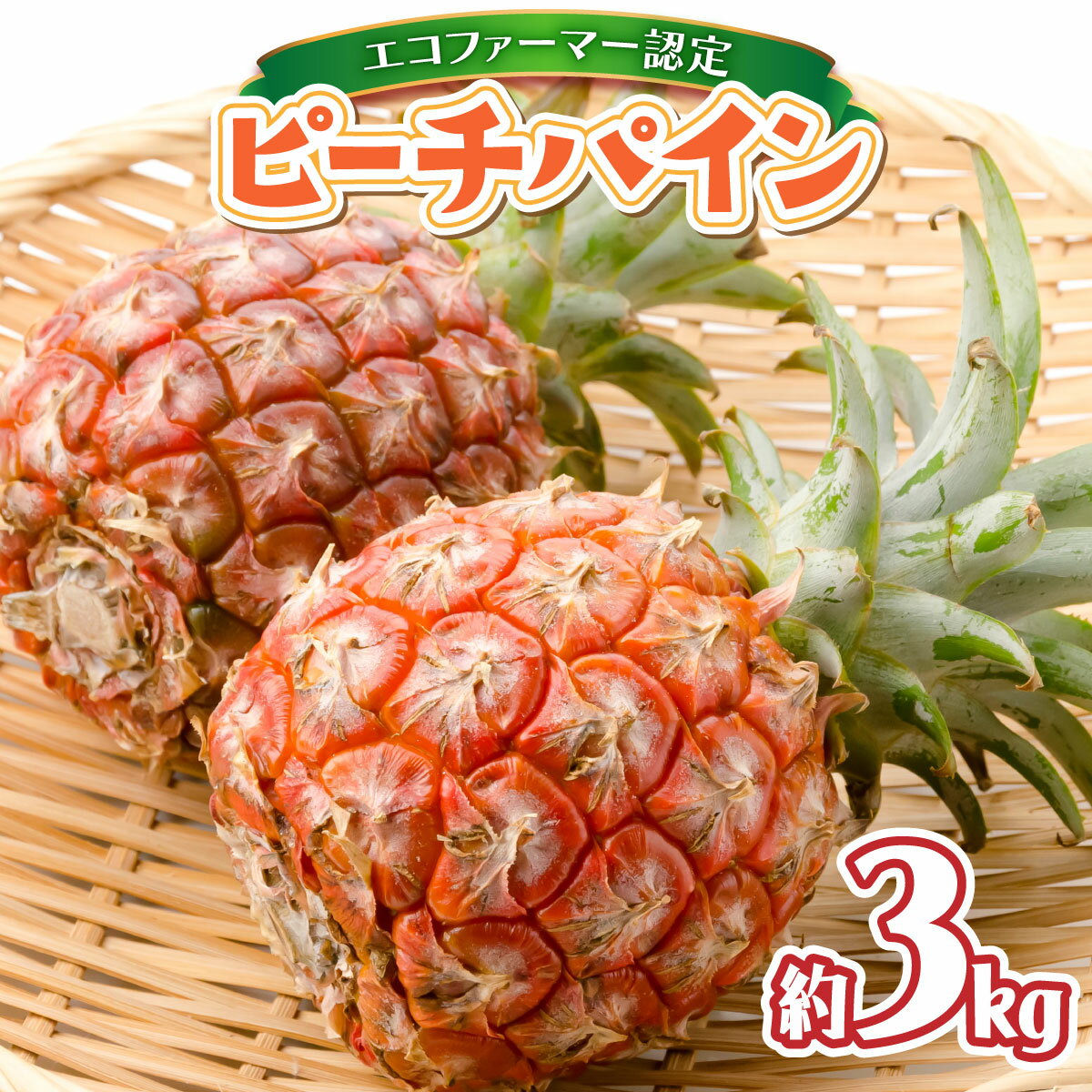 【ふるさと納税】2025年 先行予約 栽培期間中 農薬不使用 ピーチパイン 約3kg ★絶品★西表島 濃香 初エコファーマー認定 栽培期間中 農薬不使用 西表島 濃香 初エコファーマー認定