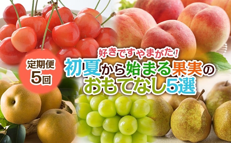 
            【定期便5回】好きですやまがた！初夏から始まる果実のおもてなし 5選【令和8年産先行予約】FS25-100
          