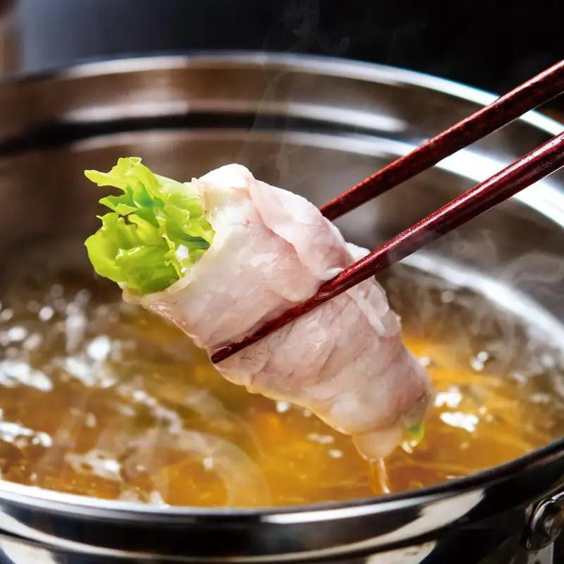 しゃぶしゃぶ用豚肉2kgと豚しゃぶ専用だしセット 飲み干せるだし 朱瑠璃/酒瑠璃  宮崎県産豚肉 鍋＜47-16b＞●
