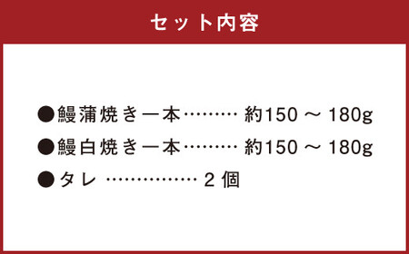 鹿児島産 鰻 蒲焼き 白焼き セット 計2尾 老舗130年の味 食べ比べ