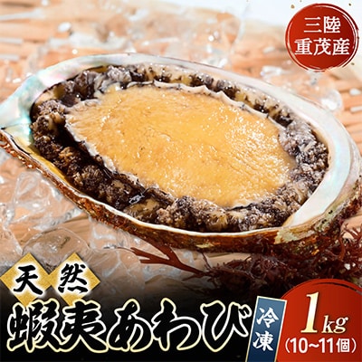 【先行予約】三陸重茂産　天然 蝦夷あわび(2号品) 1kg(冷凍)【配送不可地域：離島】