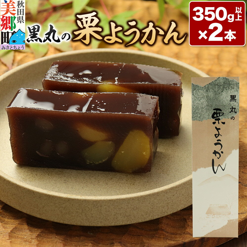 【ふるさと納税】栗ようかん 2本（350g以上×2本） ＜ゆうパケット＞