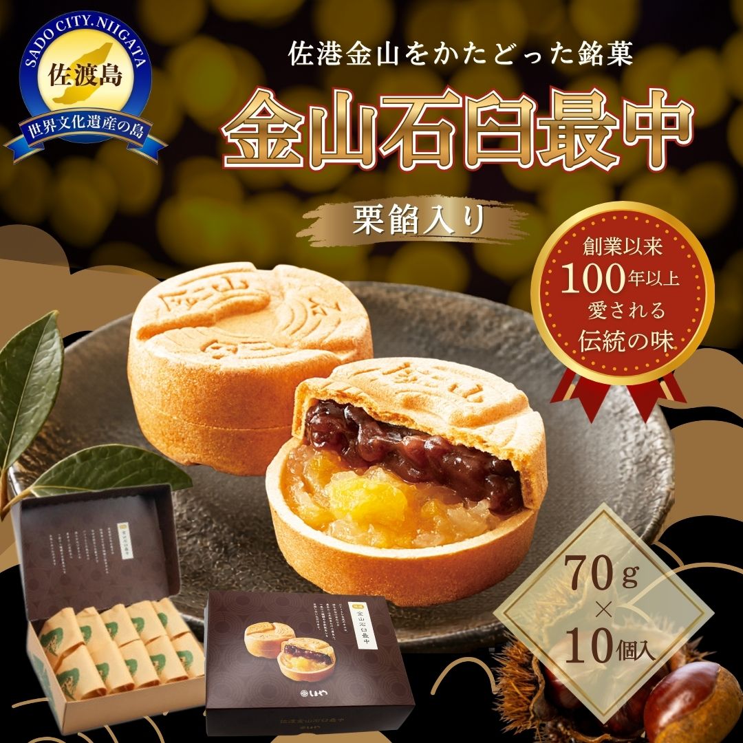 【ふるさと納税】金山石臼最中10個入り