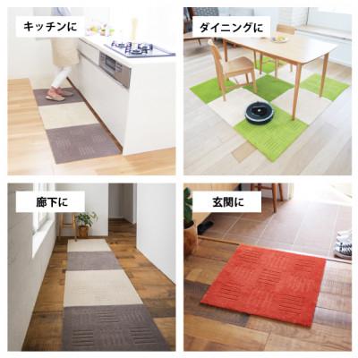ふるさと納税 海南市 洗えるジョイントマット　60×60cm　オレンジ　2枚組　ピタプラス　吸着 |  | 02