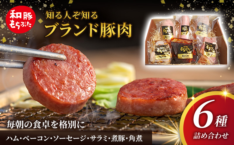 もちぶた 加工肉 6種 詰め合わせ セット ハム ソーセージ 角煮 ベーコン 煮豚 和豚 もち豚 豚肉 ポーク 肉 豚 ぶた ブタ 豚ロース 加工肉 加工品 レトルト レトルト食品 アウトドア スペシャルキャンペーン