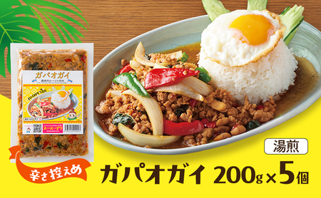 タイ料理 ガパオガイ5個セット（辛さ控え目） 温めるだけ メインディッシュ 本場 大田区 東京都