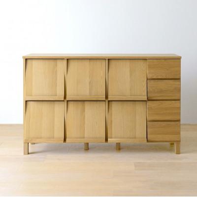 ふるさと納税 筑後市 本棚  レッチェ 143マガジンレコードラック オーク【10年保証】【高野木工】