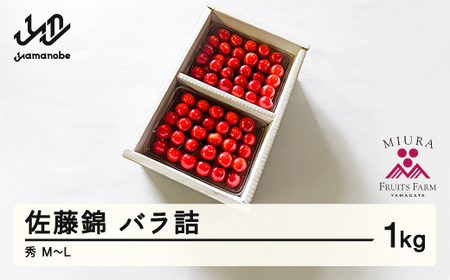 《先行予約》2027年 山形県産 令和9年産 さくらんぼ 佐藤錦 バラ詰1kg 秀 M~Ｌ ※沖縄・離島への配送不可  F20A-898