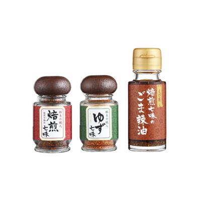 ふるさと納税 栃木市 焙煎七味 ゆず七味 焙煎七味のごま辣油   えび屋ギフトセットA　 |  | 01