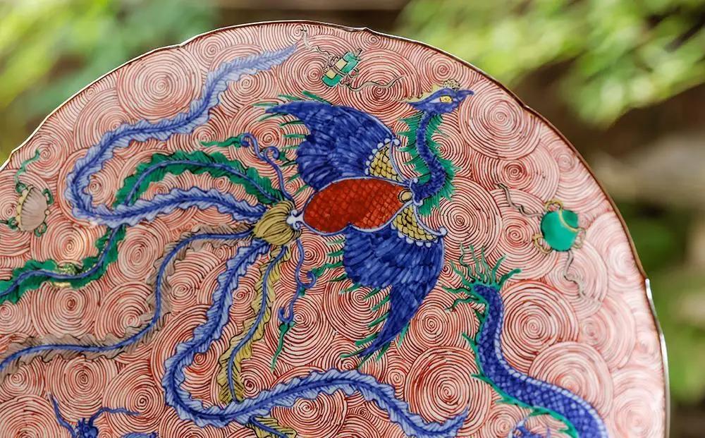【雲泉】赤渦龍鳳凰宝文皿・萬歴龍鳳凰文皿｜京都 京焼 和絵 人気［ 京都 京焼 清水焼 人気 おすすめ インテリア ギフト プレゼント 贈答 お取り寄せ 通販 送料無料 ふるさと納税 ］
