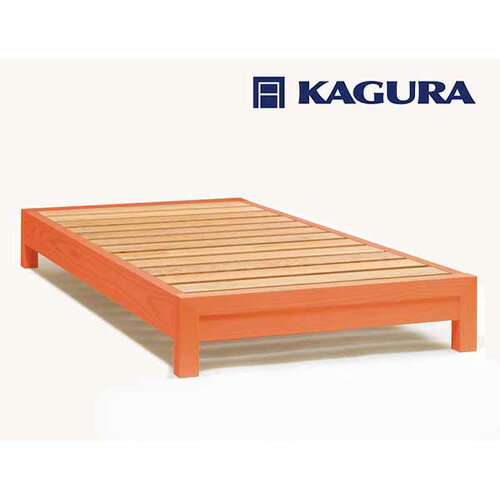 【ふるさと納税】家具蔵 KAGURA ベッドフレームダンヘッドレス シングル チェリー材 家具 寝具 寝室 木材 無垢材 職人 手作業 天然木 高級木材 無添加 安全 ジャパニーズモダン 高級家具 熟練 無着色 おしゃれ 天然木無垢材 温もり シンプル 【（株）アイダ】 【ho1195】