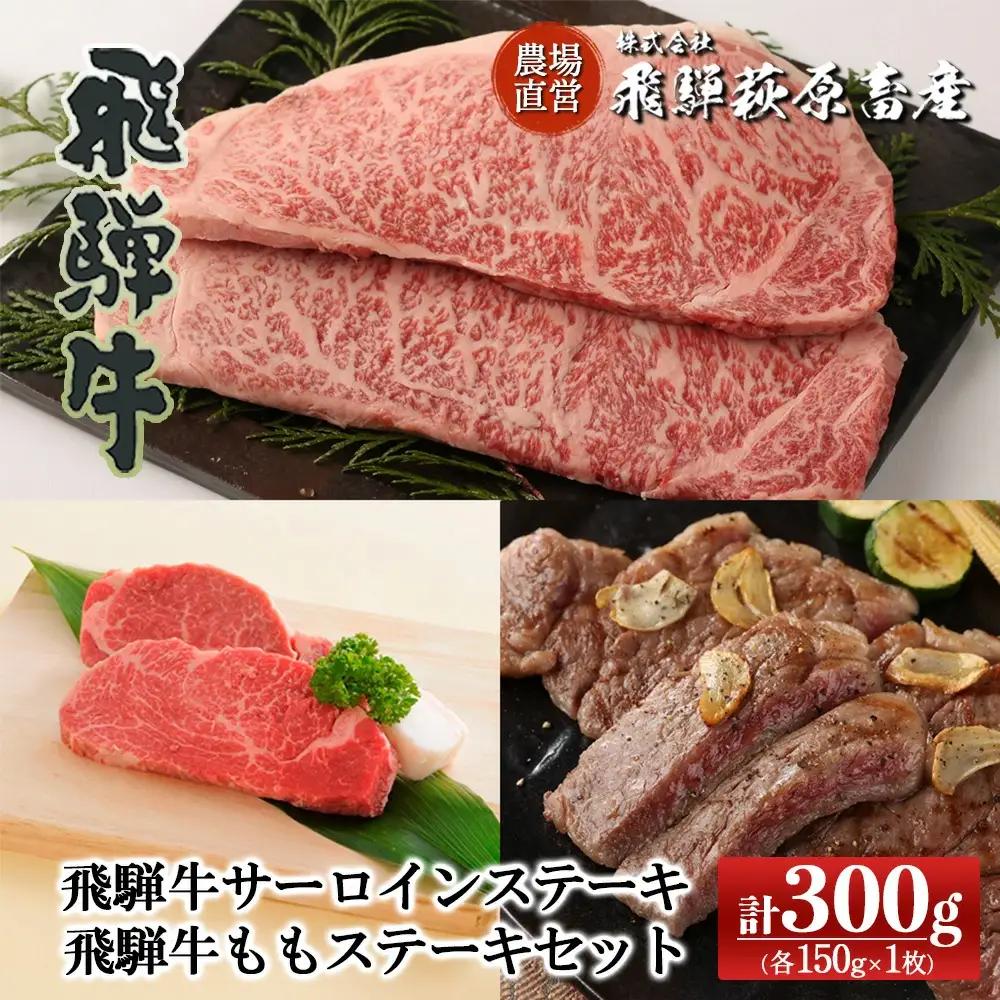 飛騨牛 サーロインステーキ・ももステーキセット(各150g×1枚) 計2枚 【22-5】
