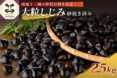 しじみ　津軽十三湖産大粒しじみ2.5kg（冷凍・砂抜き済）