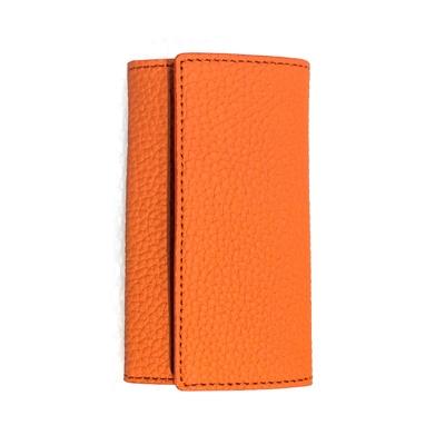 ふるさと納税 豊岡市 豊岡財布 三つ折りキーケース  ドイツ製高級皮革使用 オレンジ