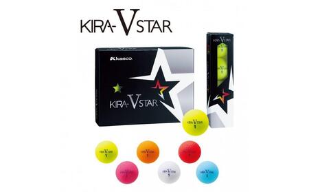 ゴルフボール KIRA STAR V12球入 2ダース (計24球)【オレンジ】ゴルフ キャスコ kasco