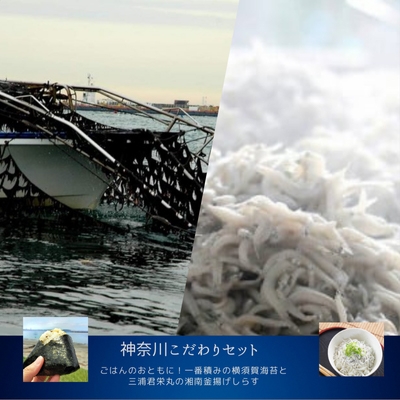 
                  ＜神奈川県からこだわりセット＞ごはんのおとも!横須賀海苔と湘南釜揚げしらす＜複数個口で配送＞【4014520】
                