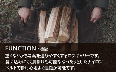 DVERG×POSTGENERAL ワックスキャンバス 薪バッグ ブラウン [B-8039_01]