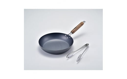 鉄なべ 窒化エンボスフライパン26cm & ステンレストング セット FC016086