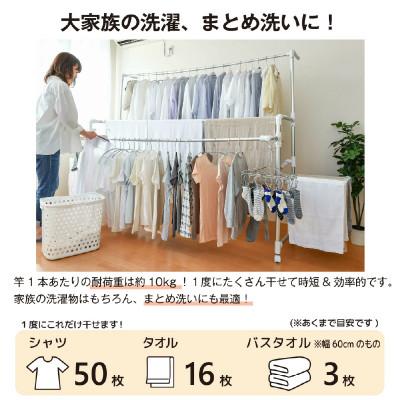 ふるさと納税 坂井市 daim 伸縮式物干し ワイド2.1(シャンパンゴールド)[D-18402] |  | 01