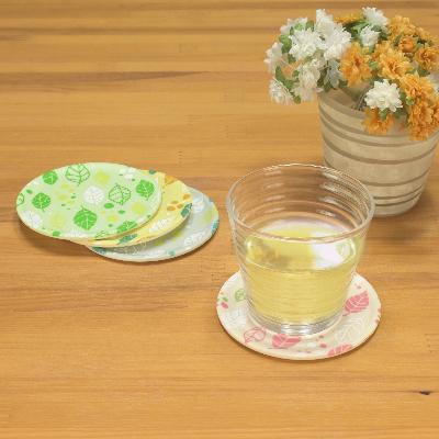 ふるさと納税 海南市 和歌山県海南市 友禅和紙コースター サマーリーフ グリーン 5枚セット 北欧調のかわいいコースター |  | 01