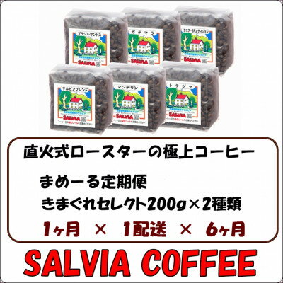 【ふるさと納税】【毎月定期便】まめーる店主のきまぐれセレクト200g×2袋【豆】全6回【4053867】