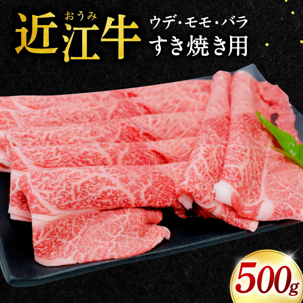 【ふるさと納税】近江牛 ウデ ・ モモ ・ バラ すき焼用500g 本多商店 滋賀県東近江市A-F07 近江牛 すき焼き 牛肉 霜降り 赤身 美味しい ギフト お取り寄せ 高級