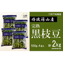 【ふるさと納税】【先行予約 2024年10月下旬発送】完熟丹波黒枝豆500g×4(枝なし)