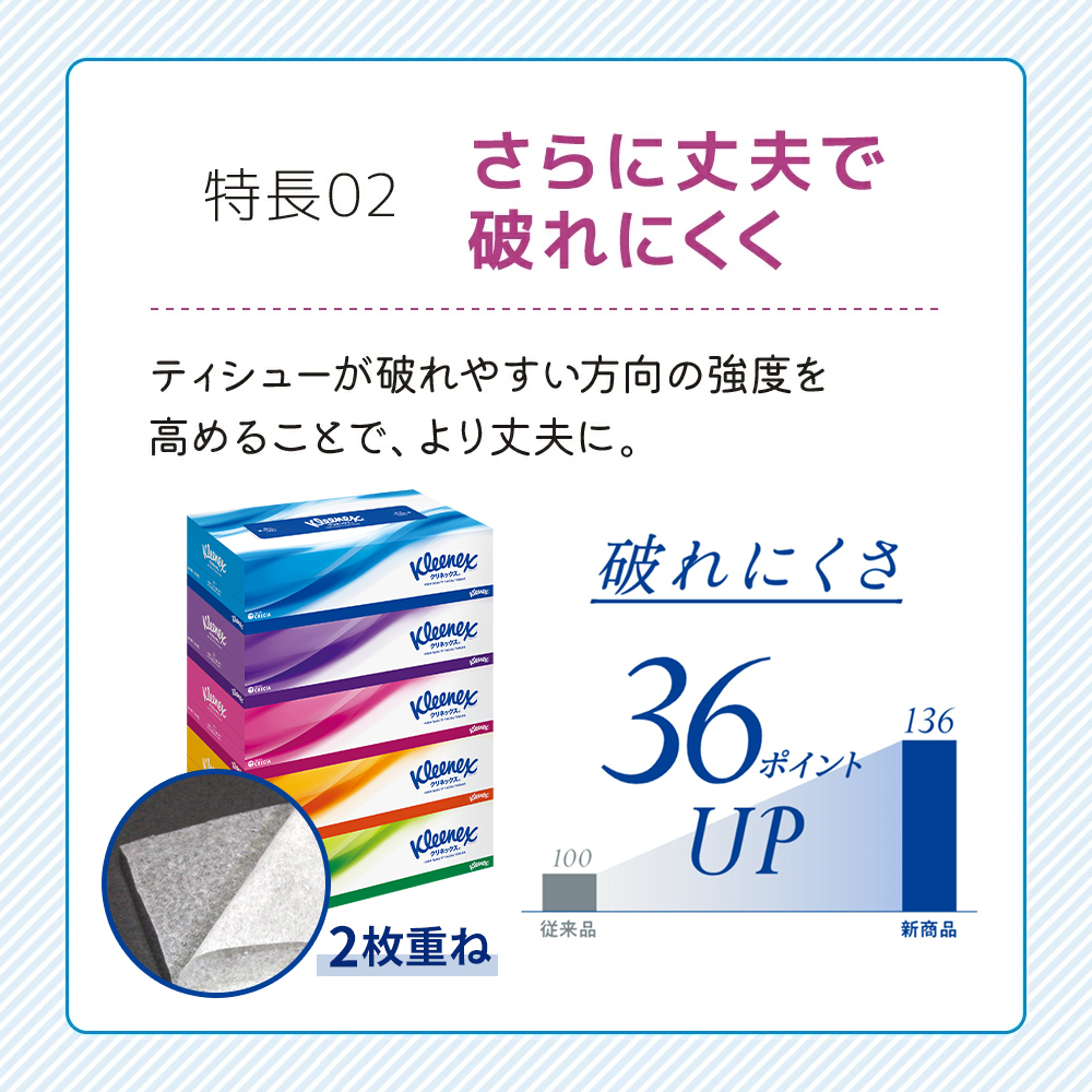 【6ヶ月ごと計2回お届け】ティッシュ クリネックス ティシュー 5箱入×2パック トイレットペーパー ダブル 1.5 倍巻き 8ロール入×2パック クリネックス コンパクト 無香料 長持ち 防災 災害