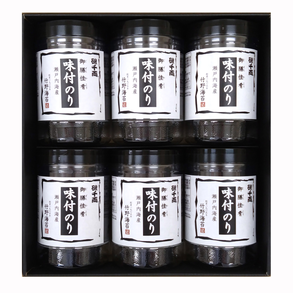 瀬戸内海産 味付のり 6本セット｜味のり あじのり 味付けのり 味付き海苔 味付海苔 おつまみ海苔 海苔 のり瀬戸内海 [1939]