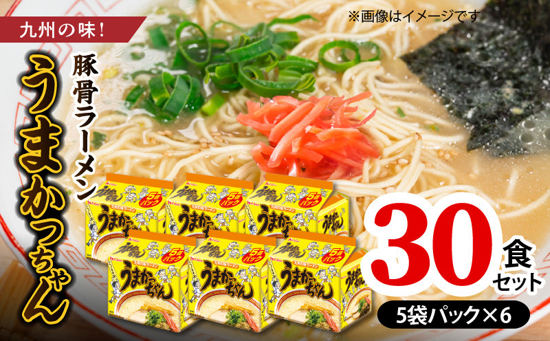 
            豚骨ラーメン　うまかっちゃん30食セット（5袋パック×6セット） PC7406
          