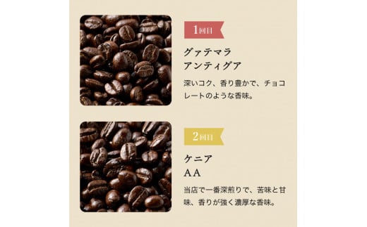 【定期便】カフェ・アダチ ドリップコーヒー （200ｇ×6回） コーヒー豆　酸味の少ない コクのある　厳選ストレートコーヒー