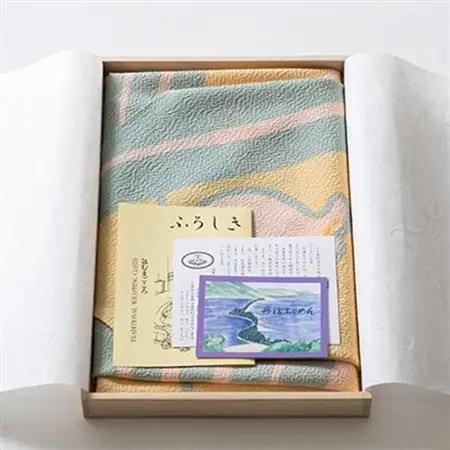 正絹縮緬友禅風呂敷 すずらん_装飾品・工芸品  鞄・バッグ かばん カバン_【1104283】