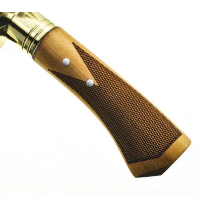 ふるさと納税 南国市 土佐鍛 ダマスカス山遊鉈【山桜チェッカー柄/皮ケース(茶)】 |  | 02