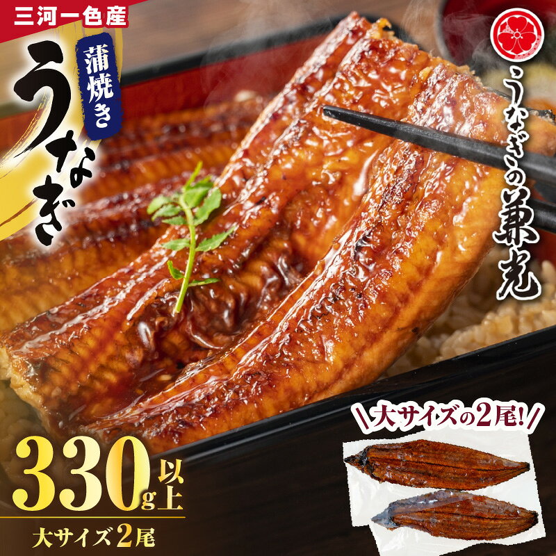 うなぎ 西尾 三河 一色産 ≪7月20日までの入金で、丑の日に間に合う！≫ うなぎ 蒲焼【大サイズ2尾 (計2尾 330g以上)】U023【冷凍便】うなぎの兼光 蒲焼き 惣菜 国産うなぎ ウナギ 鰻 愛知県産 西尾市産 西尾一色産 タレ付き たれセット かば焼き MB
