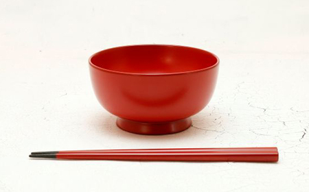 【滴生舎】浄法寺漆器 こども椀と箸のセット