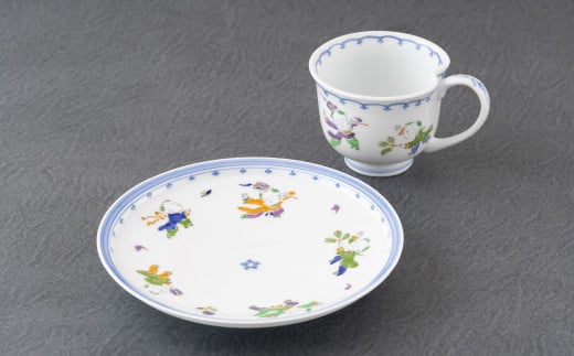 〈平戸藤祥五光窯〉色絵唐子モーニングセット