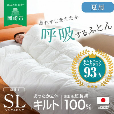 【ふるさと納税】[夏用]究極に軽く、蒸れない羽毛ふとん (シングルロングサイズ)150x210cm(HVG)【1615523】