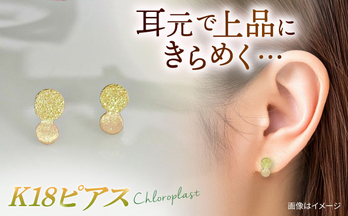 
                  K18 まる ピアス ダイヤタガネ 糸島市 / Chloroplast / クロロプラスト ジュエリー [ALF013]
                