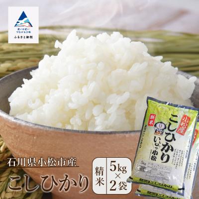 ふるさと納税 小松市 令和7年産 コシヒカリ 精米 10kg(5kg×2袋)冷めても美味しい小松市産のお米