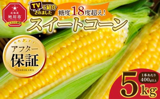 地元テレビで紹介!【先行予約】糖度18～19度! 北海道旭川産朝採れスイートコーン約5kg (2026年8月中旬発送開始予定) 【 とうもろこし コーン ゴールドラッシュ 野菜 旬 お取り寄せ 北海道 旭川市 】_05256